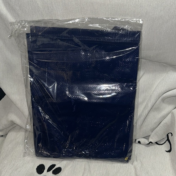 Oversized Double Handle Tote blue and white Poshfixings New - Picture 10 of 13